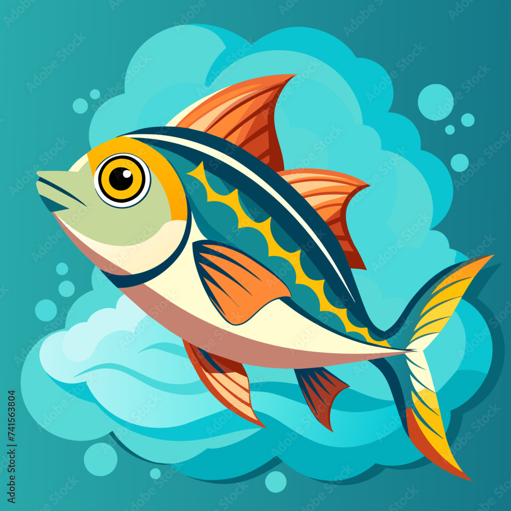 Fish animal sea pet vector illustration cartoon pretty cute perfect beautiful amazing
