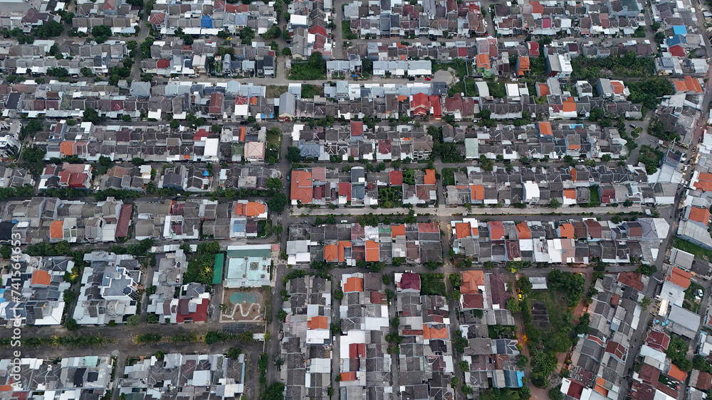 aerial view of residential areas, residential land, developer and property business concepts. aerial view of residential areas, residential land, developer and property business concepts.