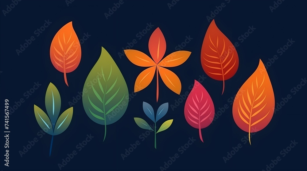 Obraz premium Background with autumn leaves and copy space clean background