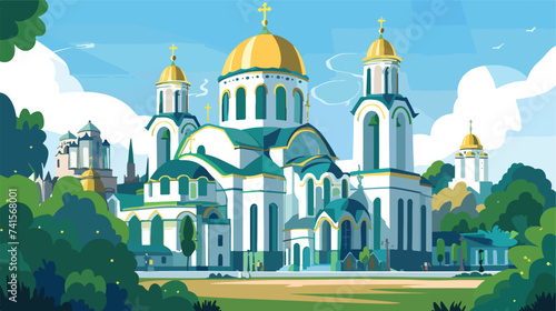 Saint Sophia Cathedral in Kyiv Ukraine  Flat Ill photo