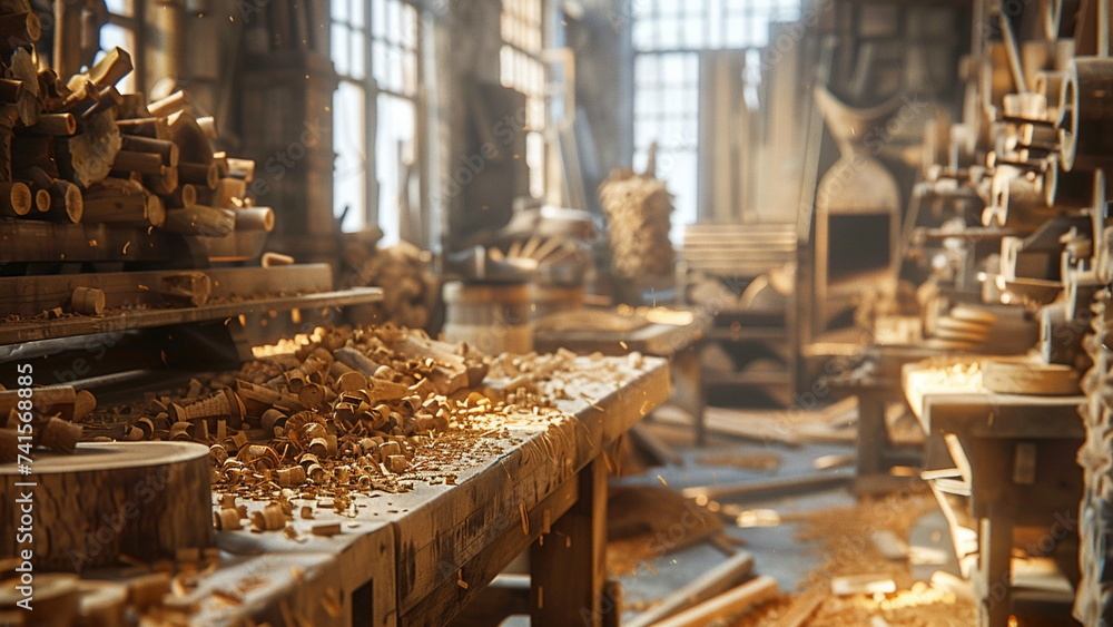 Industry of wood. With Generative AI