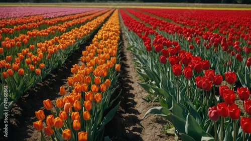 Champs de tulipe photo