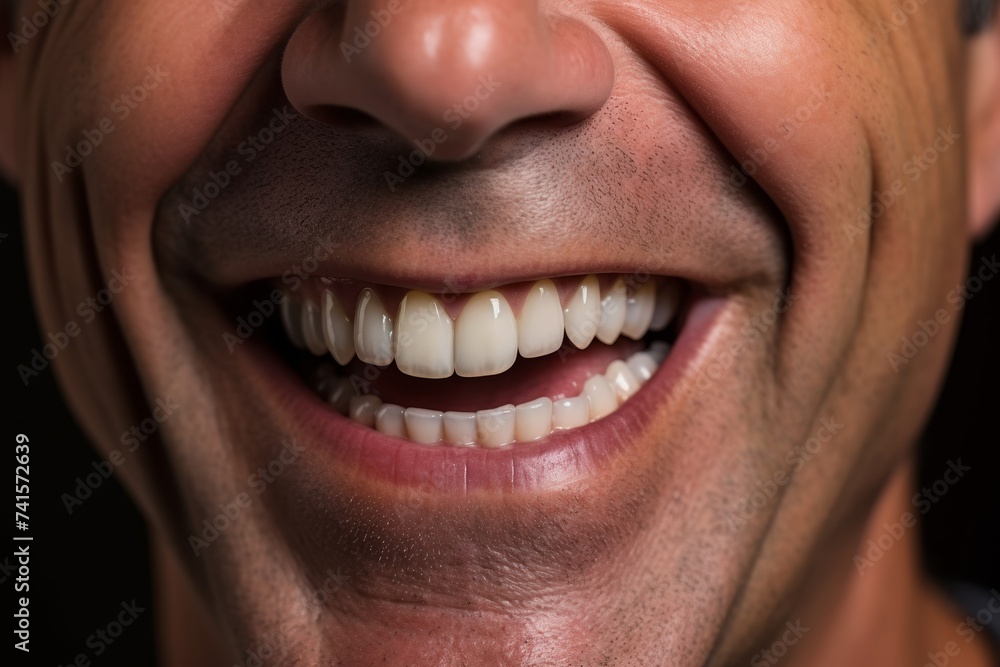 Close-up of a man wide smile Close-up of a man wide smile