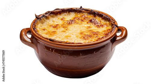 French Onion Soup on Transparent Background