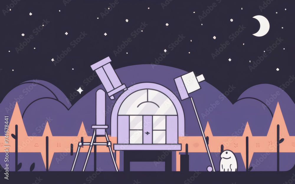 Astronomy enthusiast stargazing from a backyard observatory