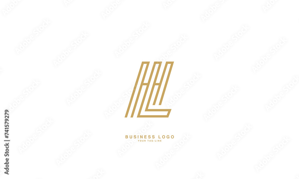 HL, LH, H, L, Abstract Letters Logo Monogram HL, LH, H, L, Abstract Letters Logo Monogram