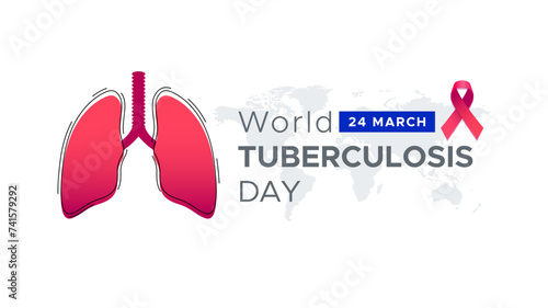 March 24. world tuberculosis day. Celebration of lung health day from tuberculosis. world tuberculosis day celebration template design