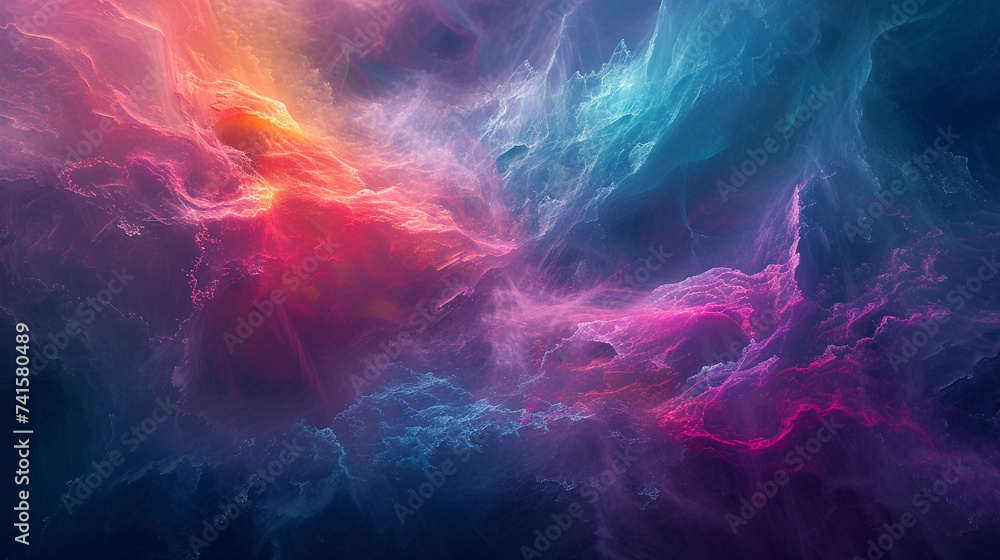 An intriguing snapshot showcasing an abstract background with ethereal gradients and captivating textures, offering a contemporary and visually engaging visual experience in high-definition. - obrazy, fototapety, plakaty 