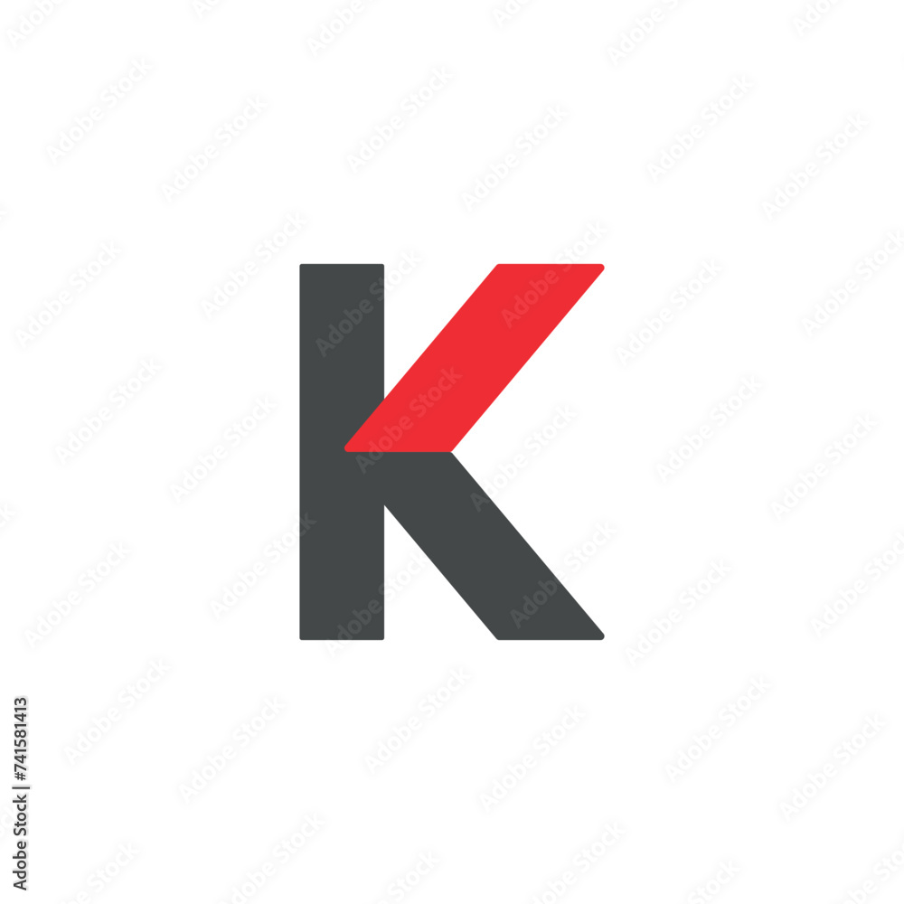 vector initial K template template design. vector initial K template template design.