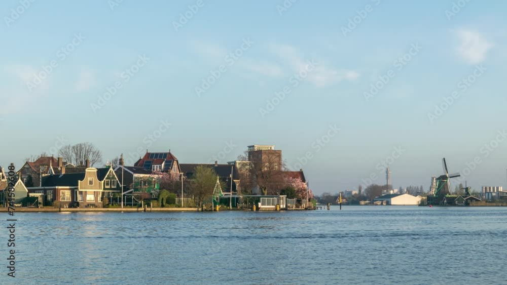 Dutch traditional house time lapse at Zaanse Schans Village, Netherlands Dutch traditional house time lapse at Zaanse Schans Village, Netherlands