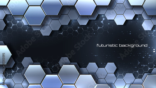 Light metallic composition with space for text.