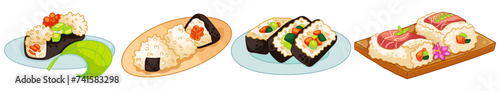 Food Illustration. Japanese food. Vector Illustration