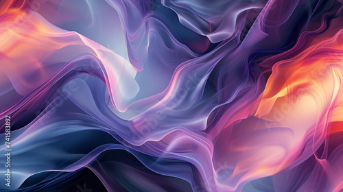 A high-definition view of an abstract background, where fluid lines and geometric shapes seamlessly merge, creating a visually dynamic and modern composition.