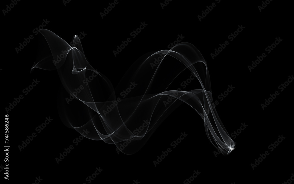 Obraz premium Clear smoke or vapor flowing upward.