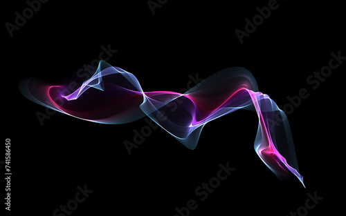 Clear violet smoke or vapor flowing upward.
