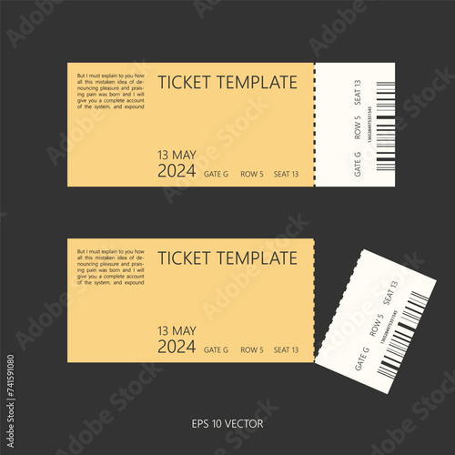 Simple Ticket Template Design