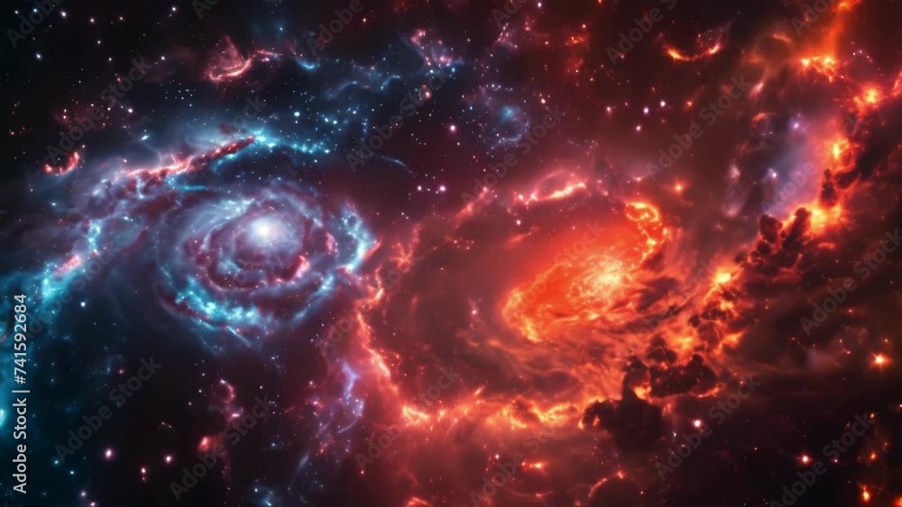 Majestic Spiral Galaxy Illuminated in the Night Sky Majestic Spiral Galaxy Illuminated in the Night Sky