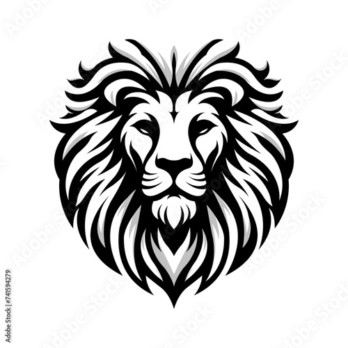 lion head logo vector design concept