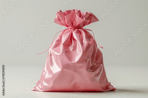 pink bag isolated on white