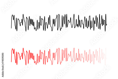 ECG heart beat line icon symbol, Heart beat pulse hospital logo sign. Vector.