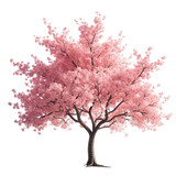 A pink tree with pink blossoms