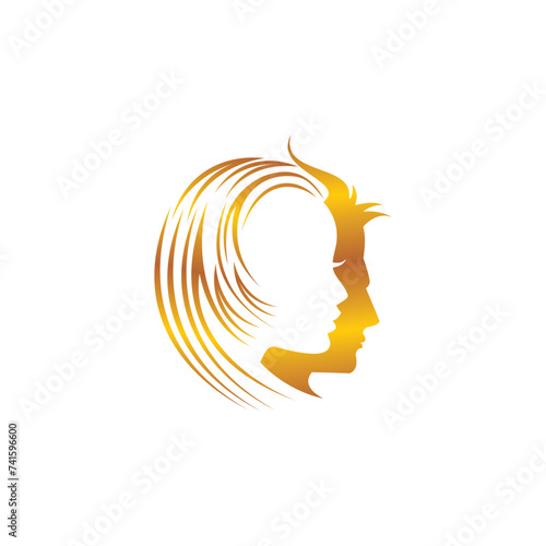 Hair beauty womens logo design for salon makeover hair stylist haidresser hair cut