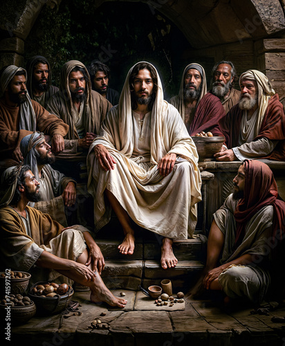 Jesus appearing to his disciples after the resurrection