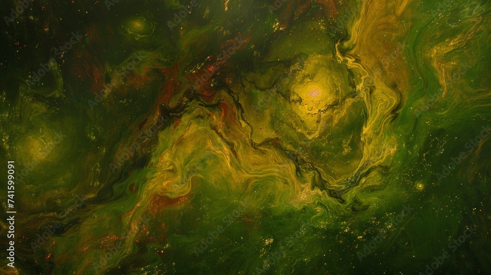 Abstract Cosmic Painting Resembling a Star Nebula with Vivid Colors and Textures Abstract Cosmic Painting Resembling a Star Nebula with Vivid Colors and Textures