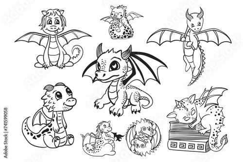 Cute dragon, Kids dragon, Cute mythical animal, Cartoon Dragon, Kids Dragon, Dragon Clipart, Dragon, Dragon Vector, Fantasy creature, Children's dragon illustration, Whimsical dragon, Adorable dragon 