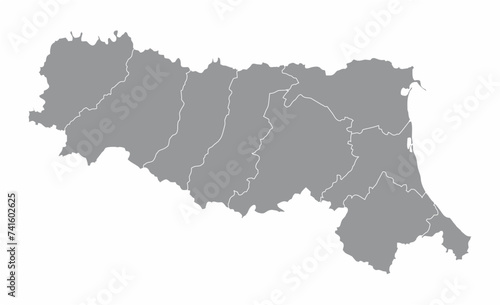 Emilia-Romagna region map photo