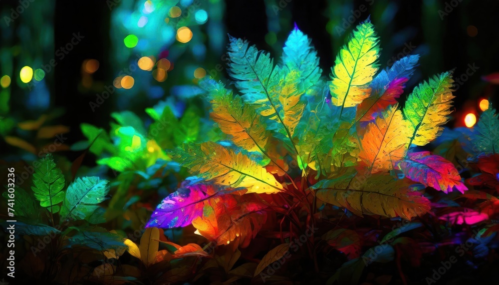 Fototapeta premium fluffy leafs, colorful 
