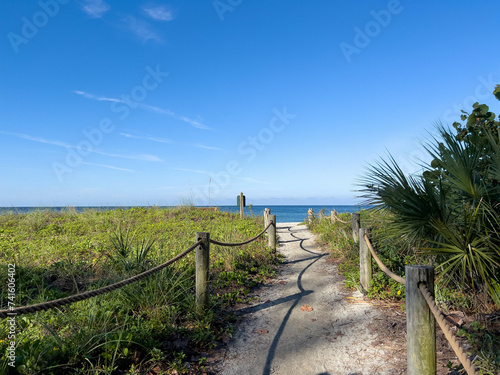 Desolate Turtle Beach on Florida's Gulf of Mexico coast photo