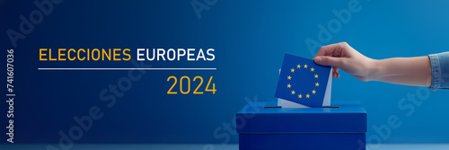 Motivo para las elecciones europeas de 2024 con texto