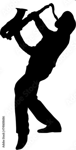 silhouette of a musician 