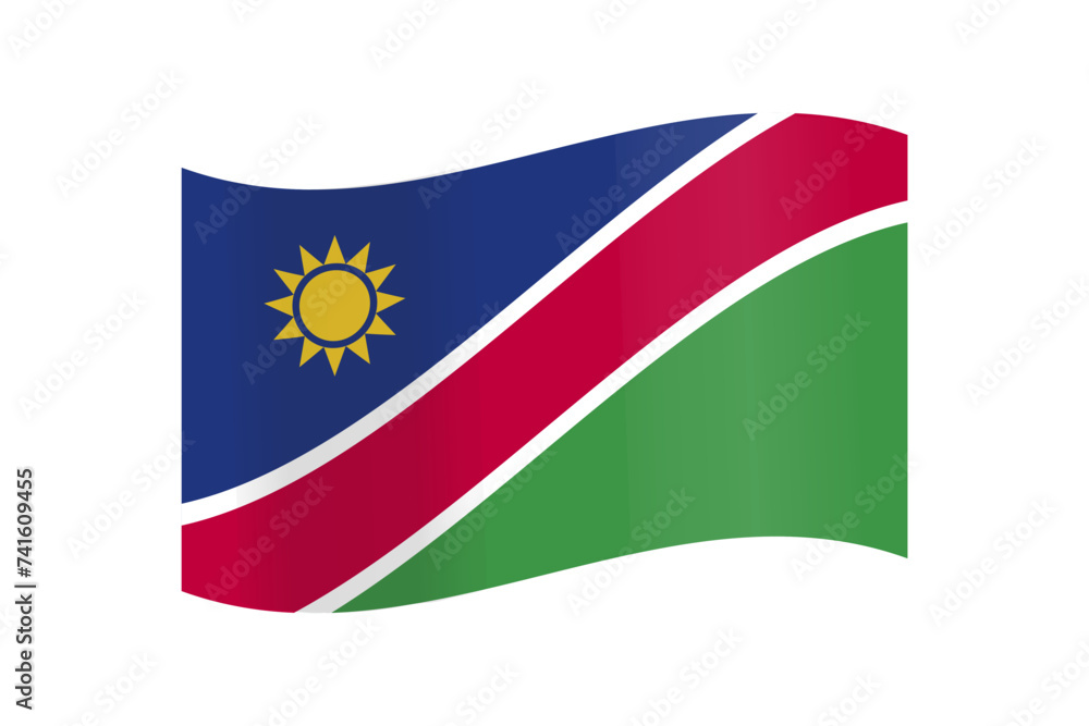 Fototapeta premium Namibia flag in vector design