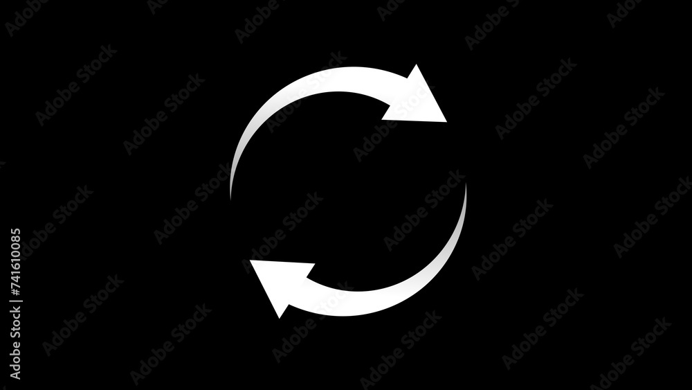 Reload icon animation . Rotating circular with arrows, Colorful Rotating Recycle or Cycle Symbol with one arrow Animation. Reload icon animation . Rotating circular with arrows, Colorful Rotating Recycle or Cycle Symbol with one arrow Animation.