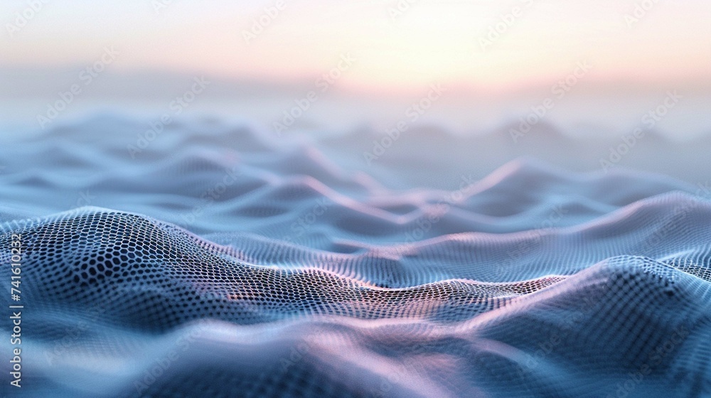 Hexagonal Mesh Landscape on HIll Technology Hexagonal Mesh Landscape on HIll Technology