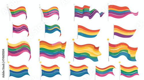 Rainbow flag backdrop. LGBT gay symbol. Colorful