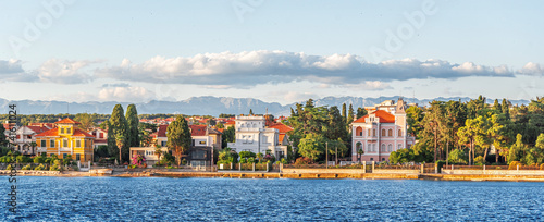 View from the sea to the city of Zadar in the region of Dalmatia in Croatia. photo