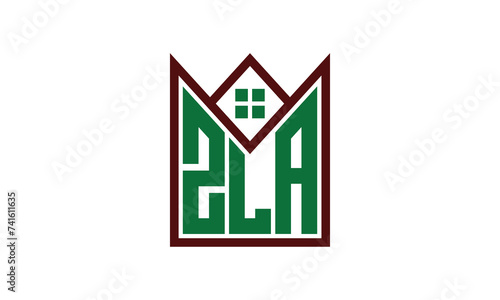 ZLA initial letter real estate builders logo design vector. construction ,housing, home marker, property, building, apartment, flat, compartment, business, corporate, house rent, rental, commercial