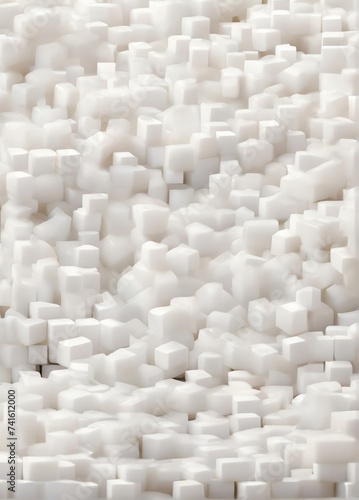 Bunch of white plastic cubes detailed texture background from Generative AI