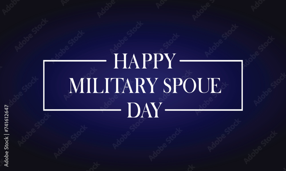Happy Military Spouse Day Stylish Text With Usa Flag Design
