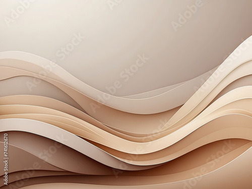 Soft beige gradient curved background