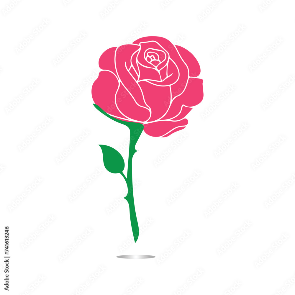 Red roses hand drawn, Black line rose flowers inflorescence silhouettes isolated on white background. Icon roses collection. Red roses hand drawn, Black line rose flowers inflorescence silhouettes isolated on white background. Icon roses collection.