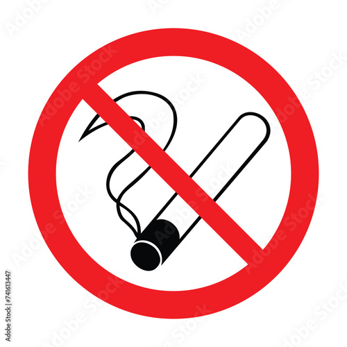 No smoking, prohibition sign, vector illustration