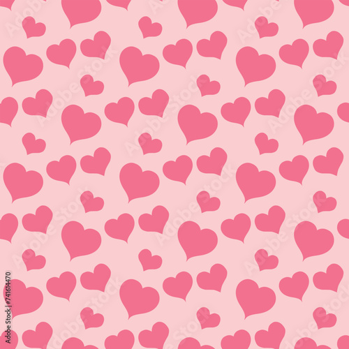Big And Small Hearts Seamless Vector Pattern Design