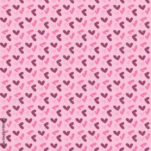 Hearts beat in a beat Seamless Vector Pattern Design