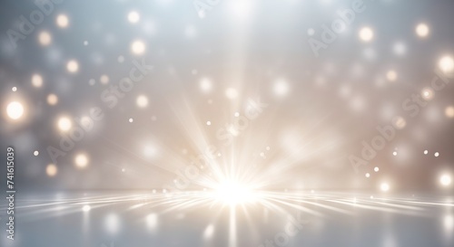 White background with light beam spotlight illustration