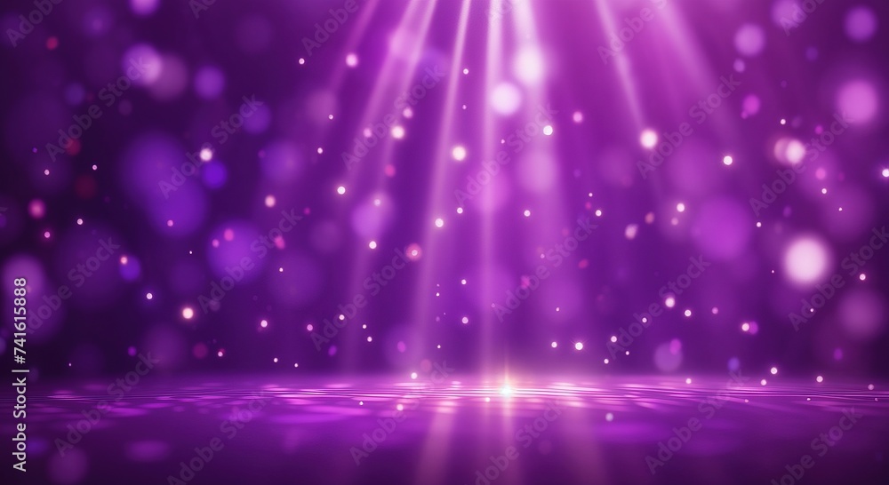 Purple background with light beam spotlight illustration