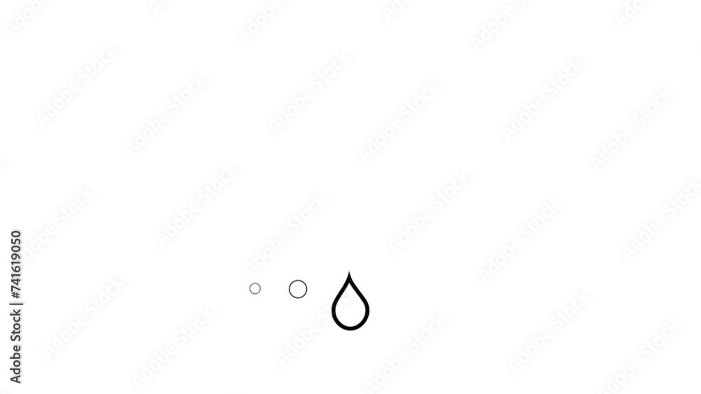 Animated dripping water drops. Animation on a transparent background, alpha channel. Animated dripping water drops. Animation on a transparent background, alpha channel.